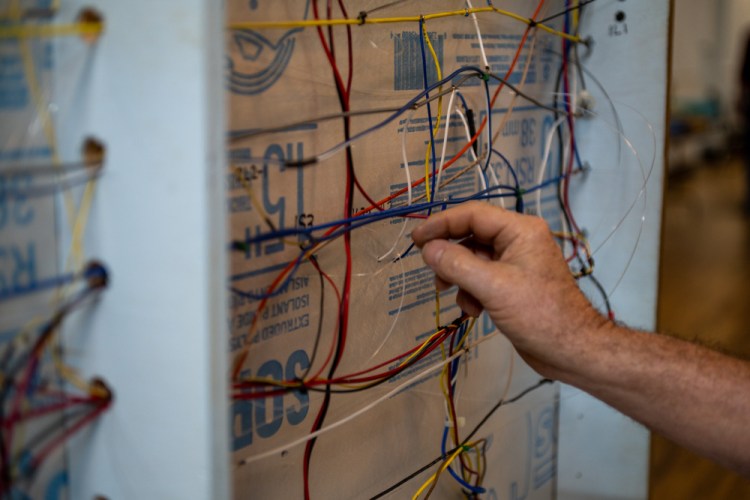 Running fibre optic